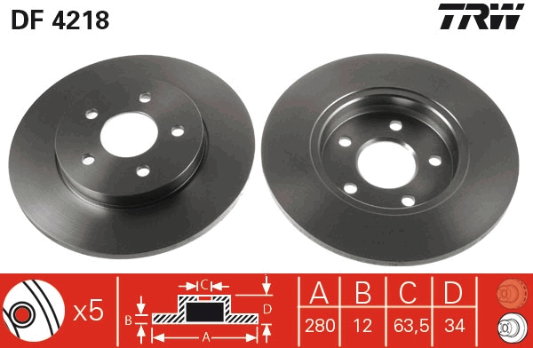 Brake Disc (Rear axle)  Art. DF4218