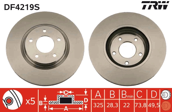 Brake Disc (Front axle)  Art. DF4219S