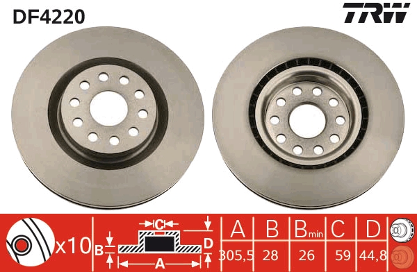 Brake Disc (Front axle)  Art. DF4220