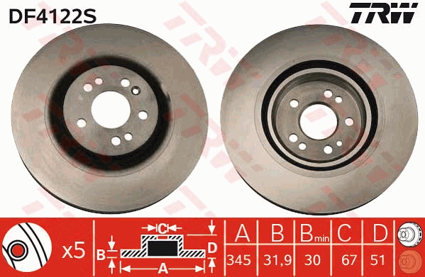 Brake Disc (Front axle)  Art. DF4222S