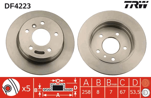 Brake Disc (Rear axle)  Art. DF4223