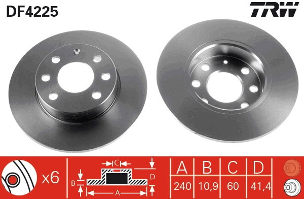 Brake Disc (Front axle)  Art. DF4225