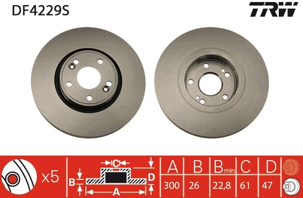 Brake Disc (Front axle)  Art. DF4229S