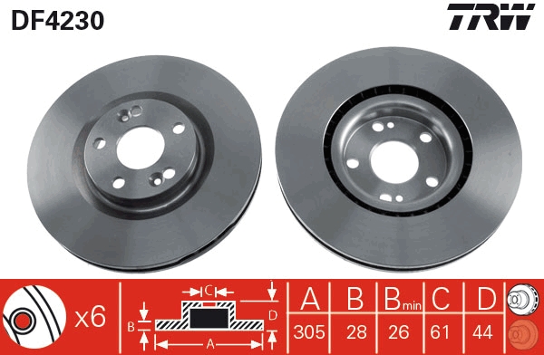 Brake Disc (Front axle)  Art. DF4230