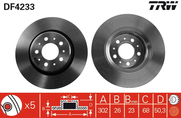 Brake Disc (Front axle)  Art. DF4233