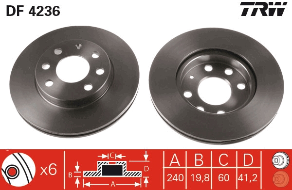 Brake Disc (Front axle)  Art. DF4236