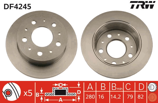 Brake Disc (Rear axle)  Art. DF4245