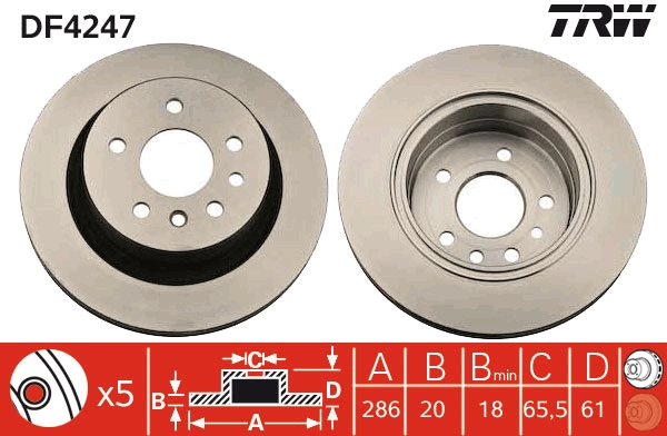 Brake Disc (Rear axle)  Art. DF4247