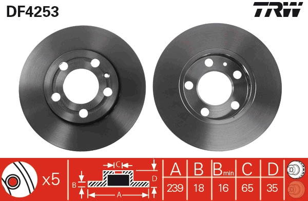 Brake Disc (Front axle)  Art. DF4253