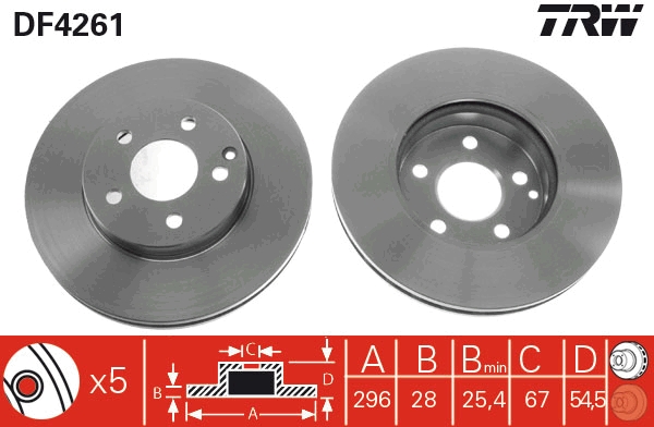 Brake Disc (Front axle)  Art. DF4261