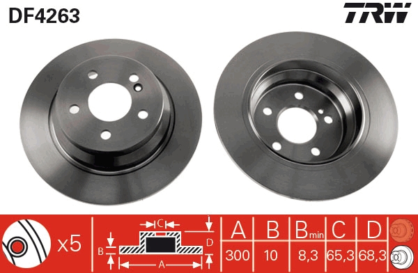 Brake Disc (Rear axle)  Art. DF4263