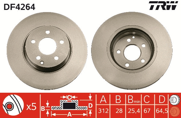 Brake Disc (Front axle)  Art. DF4264