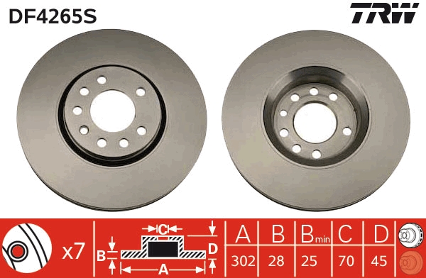 Brake Disc (Front axle)  Art. DF4265S