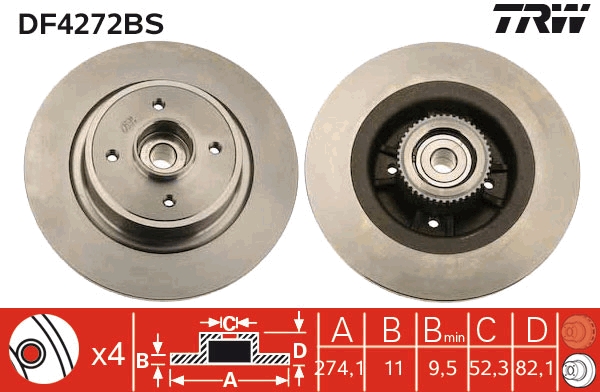 Brake Disc (Rear axle)  Art. DF4272BS