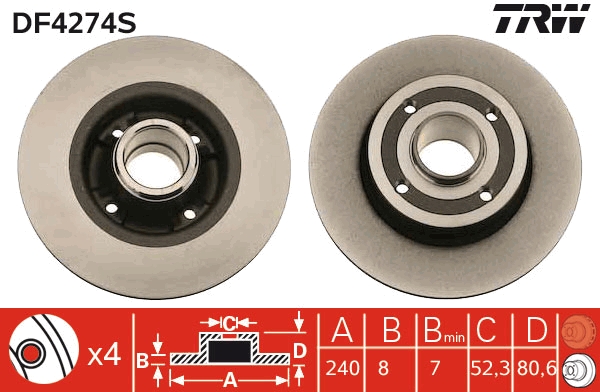 Brake Disc (Rear axle)  Art. DF4274S