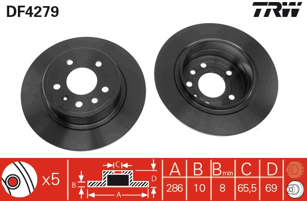 Brake Disc (Rear axle)  Art. DF4279