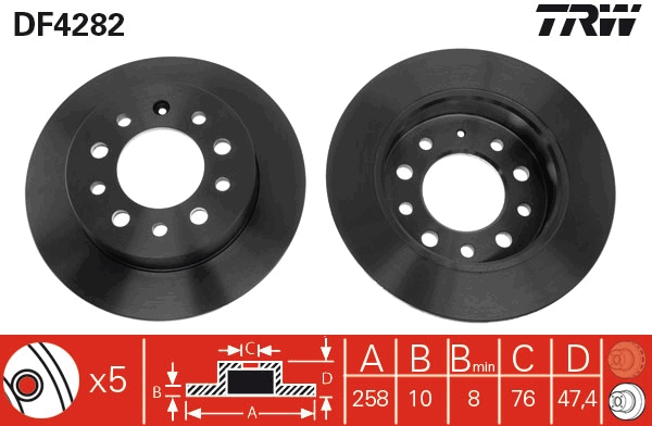 Brake Disc (Rear axle)  Art. DF4282