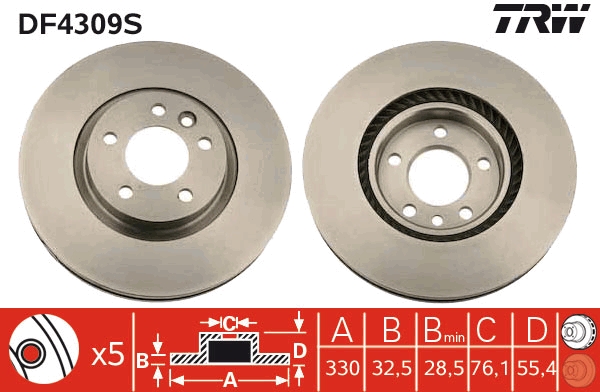 Brake Disc (Front axle)  Art. DF4309S