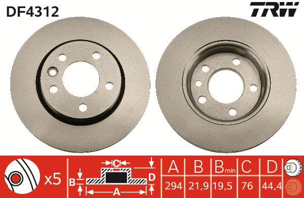 Brake Disc (Rear axle)  Art. DF4312