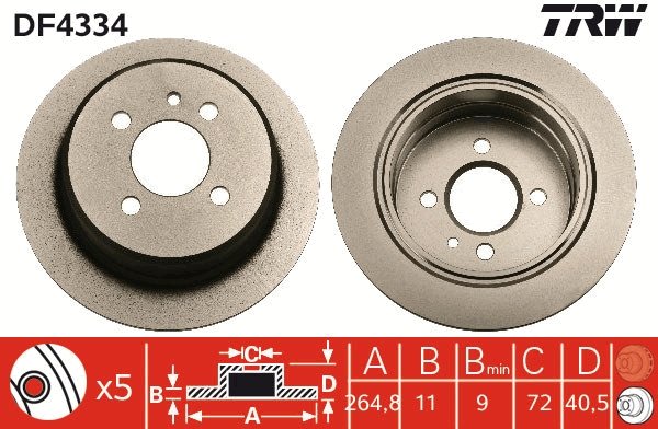 Brake Disc (Rear axle)  Art. DF4334