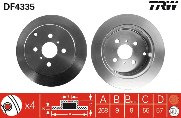 Brake Disc (Rear axle)  Art. DF4335