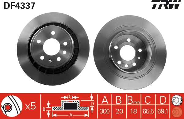 Brake Disc (Rear axle)  Art. DF4337