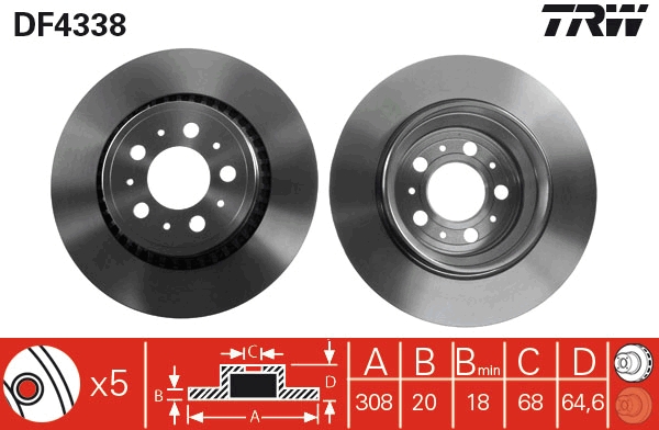 Brake Disc (Rear axle)  Art. DF4338