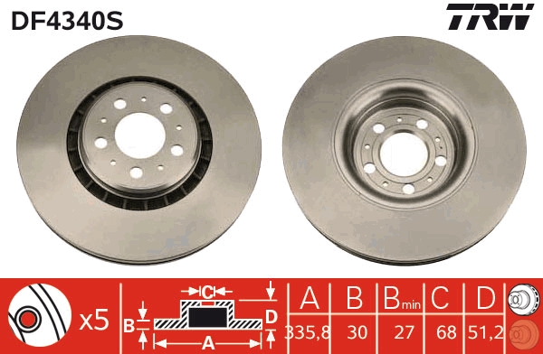 Brake Disc (Front axle)  Art. DF4340S