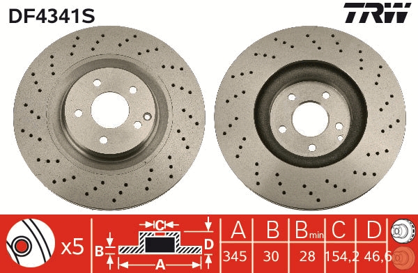 Brake Disc (Front axle)  Art. DF4341S