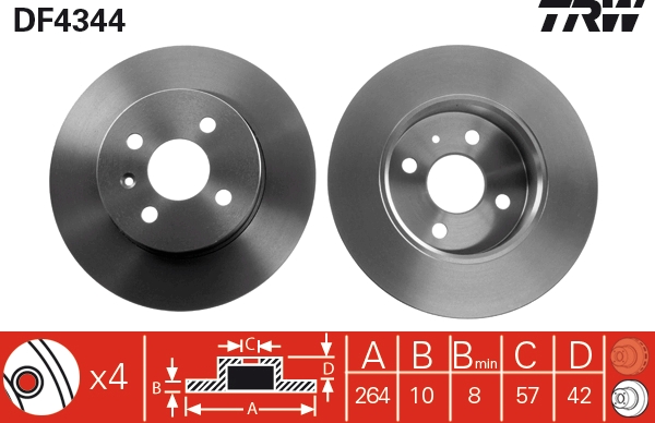 Brake Disc (Rear axle)  Art. DF4344