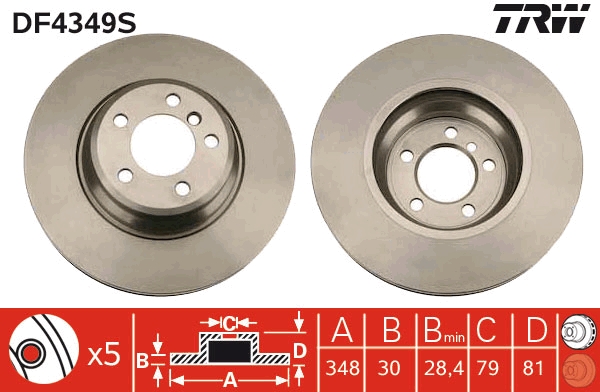 Brake Disc (Front axle)  Art. DF4349S