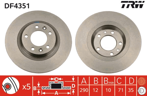 Brake Disc (Rear axle)  Art. DF4351