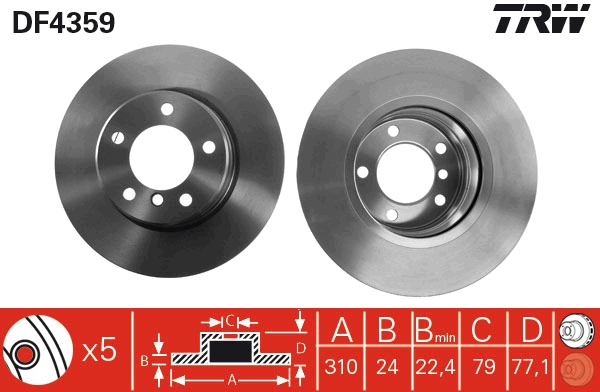 Brake Disc (Front axle)  Art. DF4359