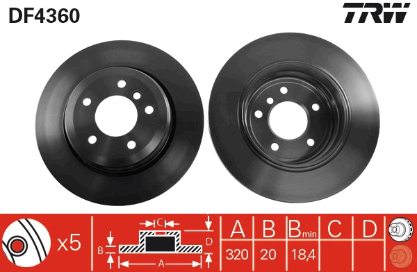 Brake Disc (Rear axle)  Art. DF4360