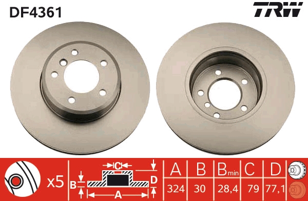 Brake Disc (Front axle)  Art. DF4361