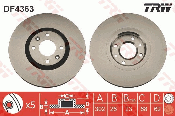 Brake Disc (Front axle)  Art. DF4363