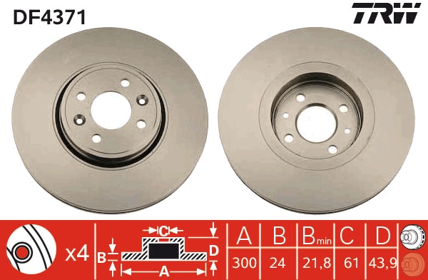 Brake Disc (Front axle)  Art. DF4371