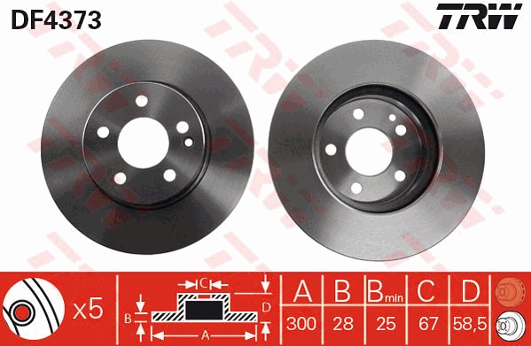 Brake Disc (Front axle)  Art. DF4373