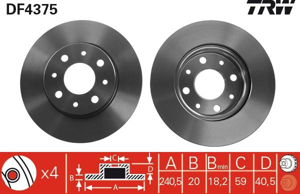 Brake Disc (Front axle)  Art. DF4375