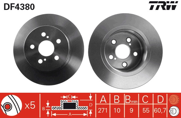 Brake Disc (Front axle)  Art. DF4380