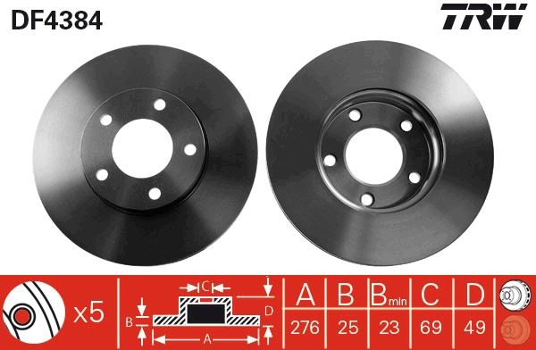 Brake Disc (Front axle)  Art. DF4384