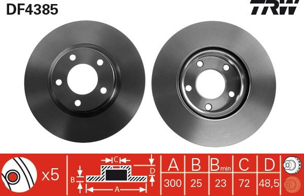 Brake Disc (Front axle)  Art. DF4385