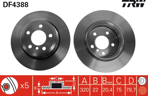 Brake Disc (Rear axle)  Art. DF4388