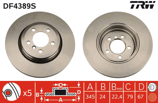 Brake Disc (Rear axle)  Art. DF4389S