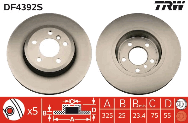 Brake Disc (Front axle)  Art. DF4392S