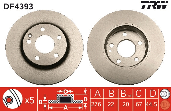 Brake Disc (Front axle)  Art. DF4393