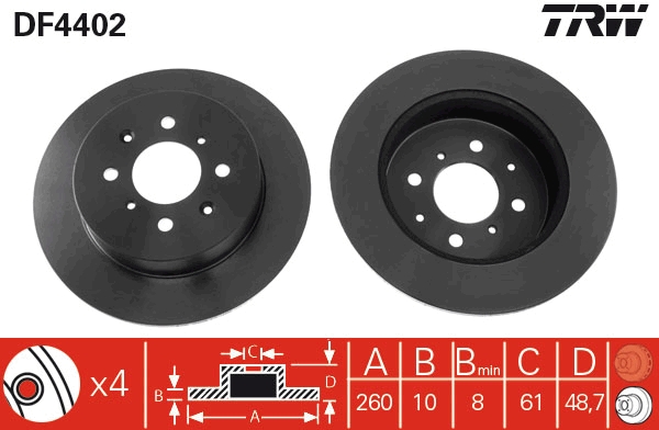 Brake Disc (Rear axle)  Art. DF4402