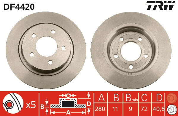 Brake Disc (Rear axle)  Art. DF4420