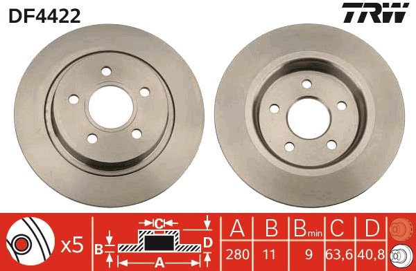 Brake Disc (Rear axle)  Art. DF4422