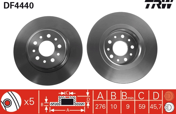 Brake Disc (Rear axle)  Art. DF4440